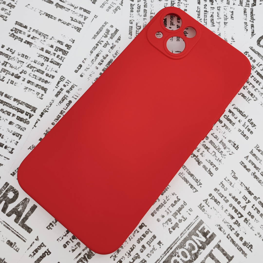 iPhone 14Plus силиконовый чехол [01] красный (3)