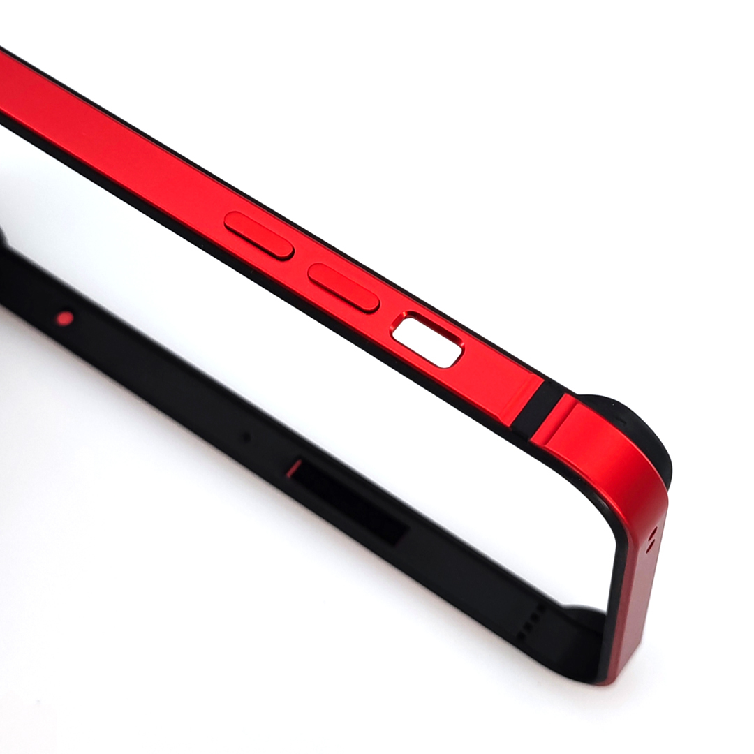 [D81] iPhone 13 アルミバンパーケース レッド_画像2