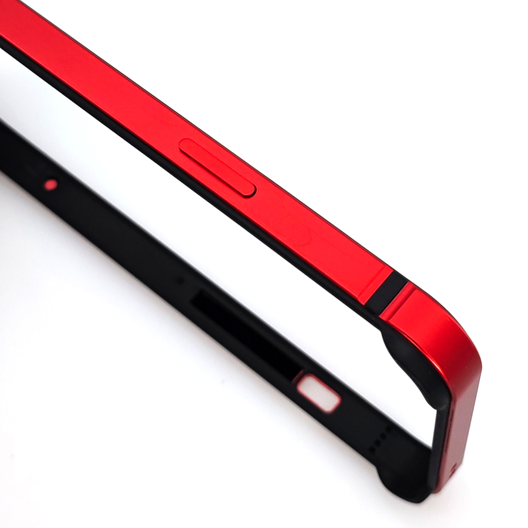 [D81] iPhone 13 アルミバンパーケース レッド_画像3
