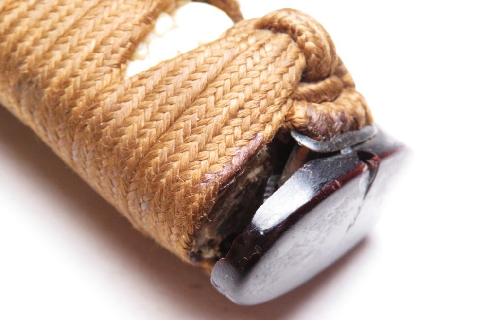 [10832] Edo ~ Meiji времена меч принадлежности красный медь земля рисунок ( первый товар * покупка товар )