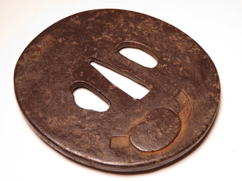 [11036] меч принадлежности Edo ~ Meiji металлический земля .... гарда меча ( первый товар * покупка товар )