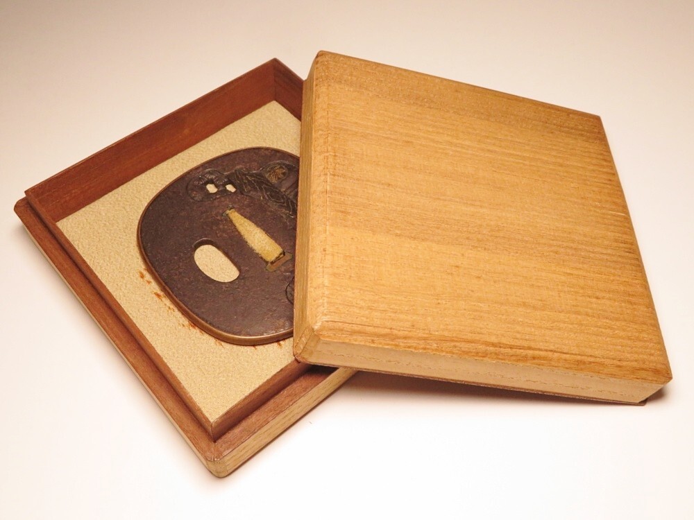 [11045] меч принадлежности Edo ~ Meiji красный медь Tang человек .. гарда меча ( первый товар * покупка товар )