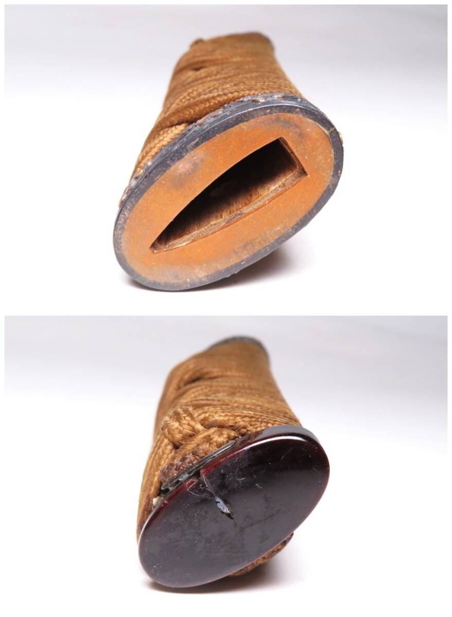 [10832] Edo ~ Meiji времена меч принадлежности красный медь земля рисунок ( первый товар * покупка товар )