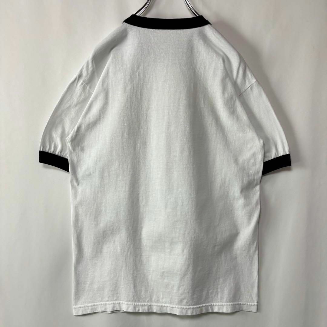 クラッシュ・バンディクー　リンガーTシャツ ホワイト　Lサイズ　トリムT　古着_画像4