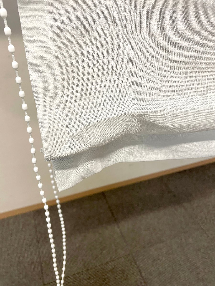 【福岡】W900 シェードカーテン◆サンゲツ◆取付金具◆W900 H1160 D30◆※日焼け、ほつれあり◆モデルR展示設置品◆CR52_Kh_画像3