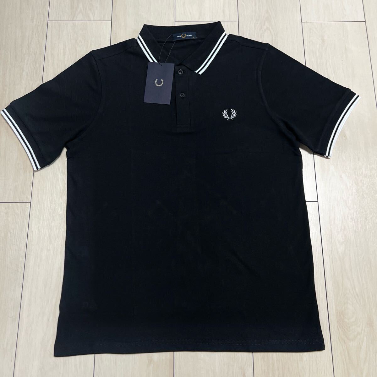 FRED PERRY ブラック ポロシャツ 新品タグ付き FRED PERRY フレッドペリー ポロシャツ ブラック 新品 タグ付き