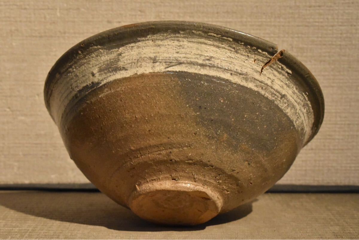茶道具 李朝、三島茶碗 時代物 骨董品、美術品 GE】E14◇李朝・高麗コレクター放出品◇時代 李朝三島茶碗/中国