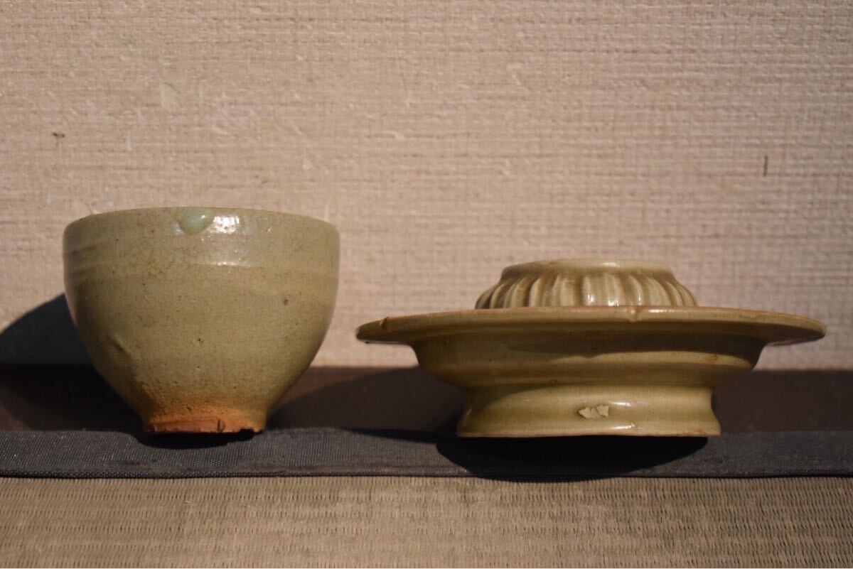 のんカフェインで　朝鮮美術　李朝　高麗青磁　鉢　時代箱付　V　R6839 のんカフェインで様専用 朝鮮美術 李朝 高麗青磁 鉢 時代箱付 V