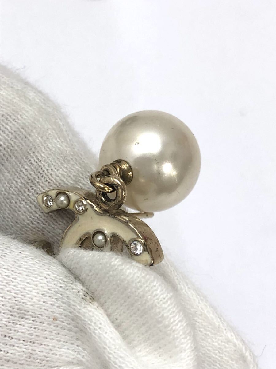 CHANEL ピアス パール 片耳 シャネル ピアス 片耳 07 A ココマーク フェイクパール CHANEL