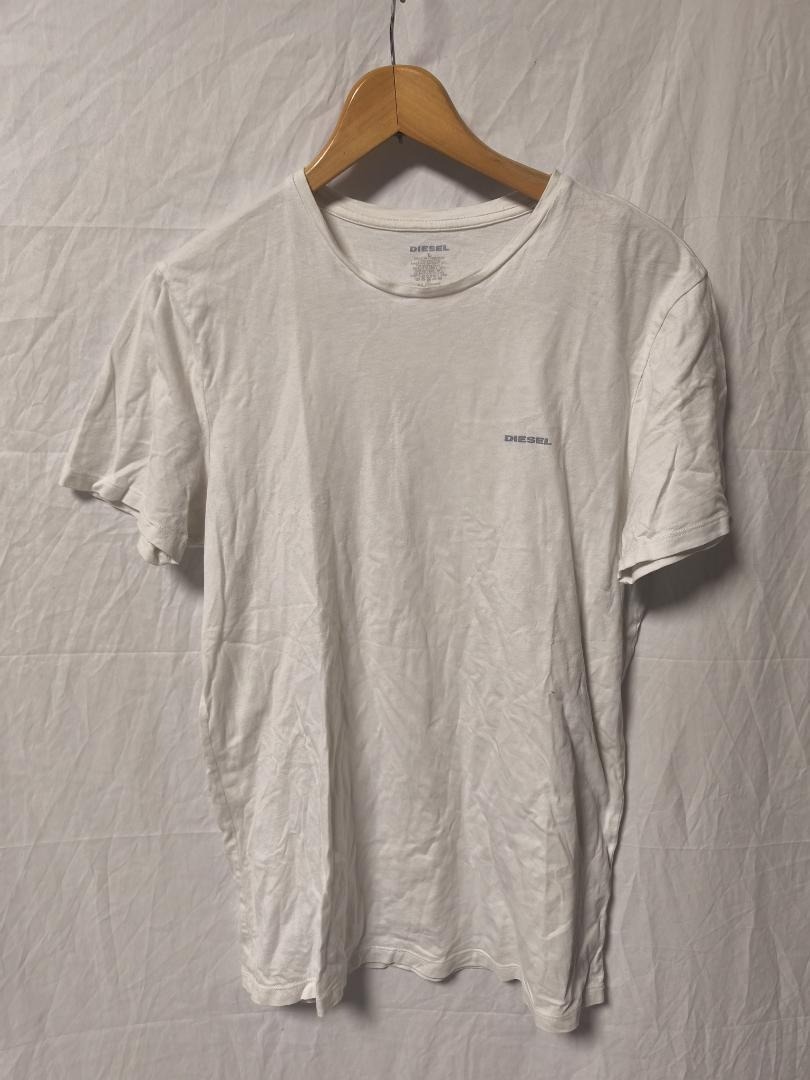 DIESEL ロゴ刺繍クルーネック T シャツ DIESEL ロゴ刺繍 クルーネック Tシャツ 無地 メンズ L|Yahoo