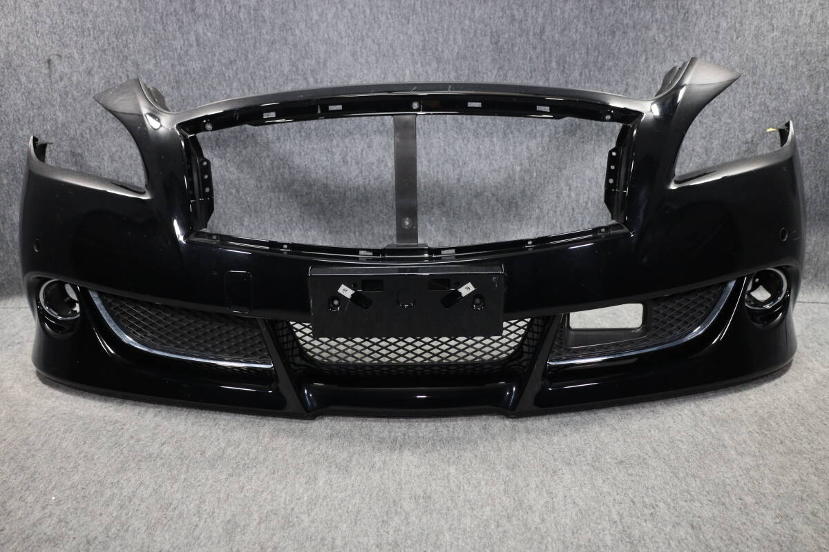 Y51 フーガ 純正オプション エアロ フロントバンパー KH3/スーパーブラック K6020 1MA　379_画像1