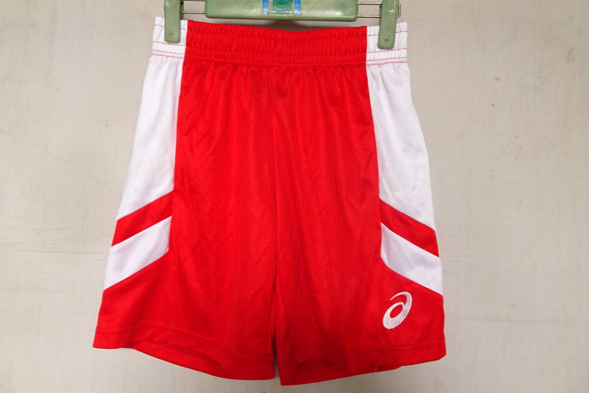asics/アシックス/2062A015/ショートパンツ/ひざ上丈/SS19サンプル/光沢感/脇白切替/ロゴししゅう/赤/レッド/女子用Lサイズ(7/14R7)_画像1