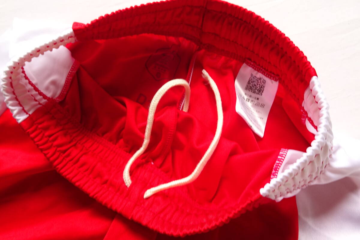 asics/アシックス/2062A015/ショートパンツ/ひざ上丈/SS19サンプル/光沢感/脇白切替/ロゴししゅう/赤/レッド/女子用Lサイズ(7/14R7)_画像6