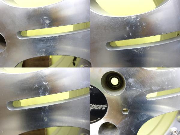 H2701 中古 4本 リネアスポーツ 17 x 7J +38 4H 100 ポリッシュ 日本製 ヤリス ヴィッツ ロードスター フィット スイフト コンパクトカー_画像9