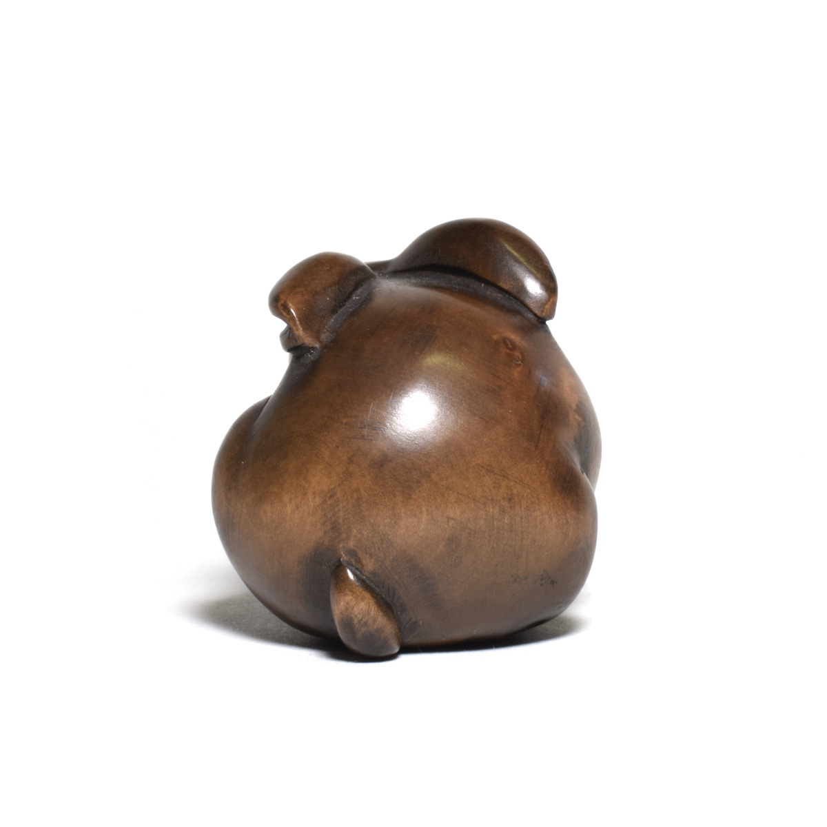  netsuke Самшит мелколистный . деликатный скульптура из дерева заяц [b14-1]