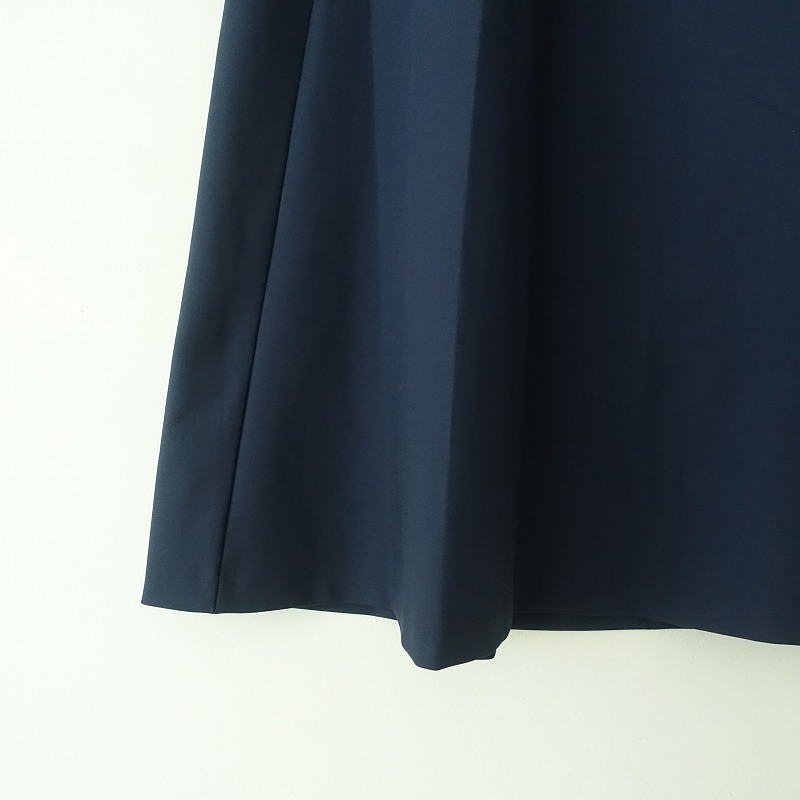【美品/定価1.5萬(wàn)】組曲 KUMIKYOKU *洗える GEMINI フレアスカート*2ネイビー紺(sk84-2506-68)【41G52】