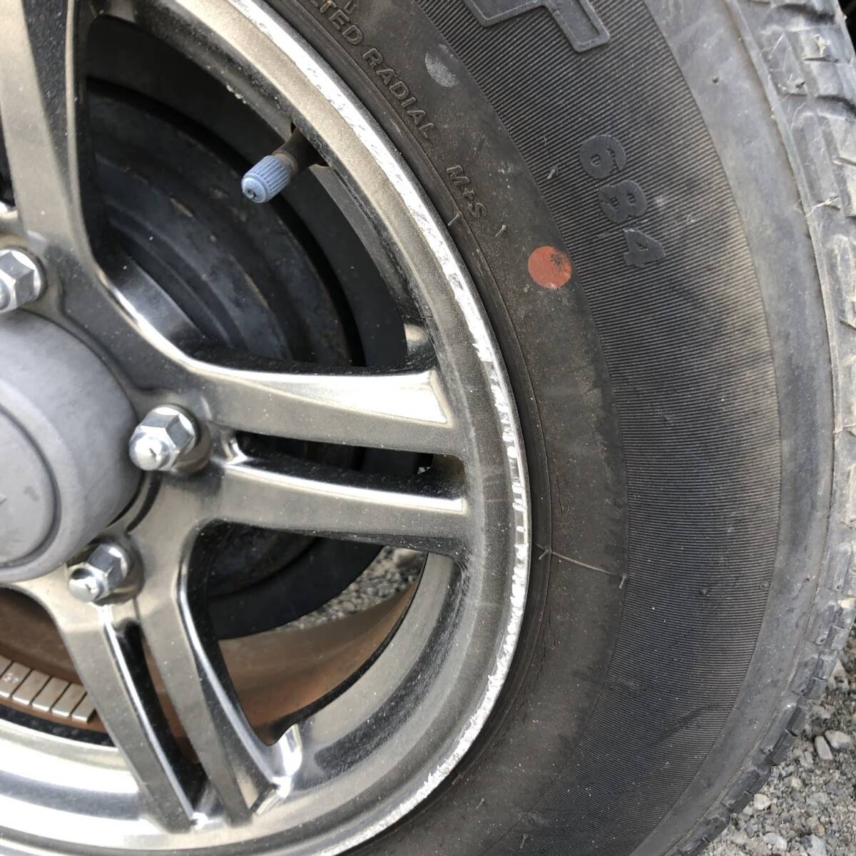 250441-2 ジムニー JB23W 10型【4本セット】純正 アルミホイール 16×5.5J +22 PCD139.7 5H タイヤ ブリヂストン 175/80R16 5分山 _画像7