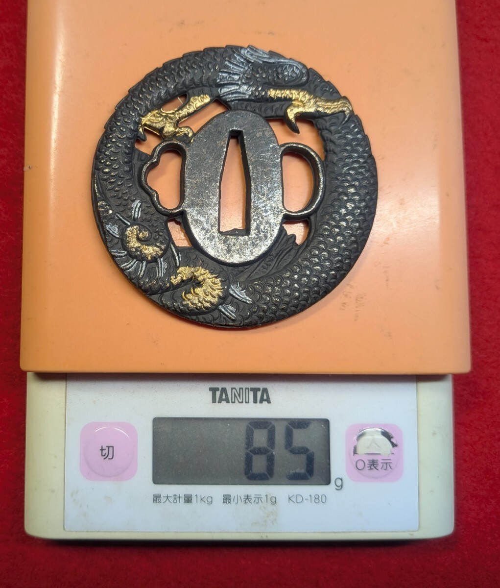 刀装具・鍔 3点セット 刀の鍔 刀装具 鍔 つば 日本刀 3点まとめ売り ③(鍔、刀装具