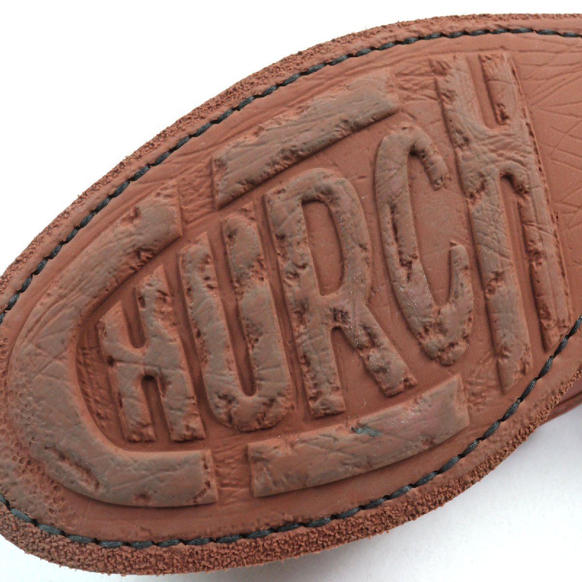 美品○CHURCH’S チャーチ PEMBREY レザー ラスト126 スプリットトゥ ヒールカウンター ペニーローファー ブラウン 6 メンズ_画像7