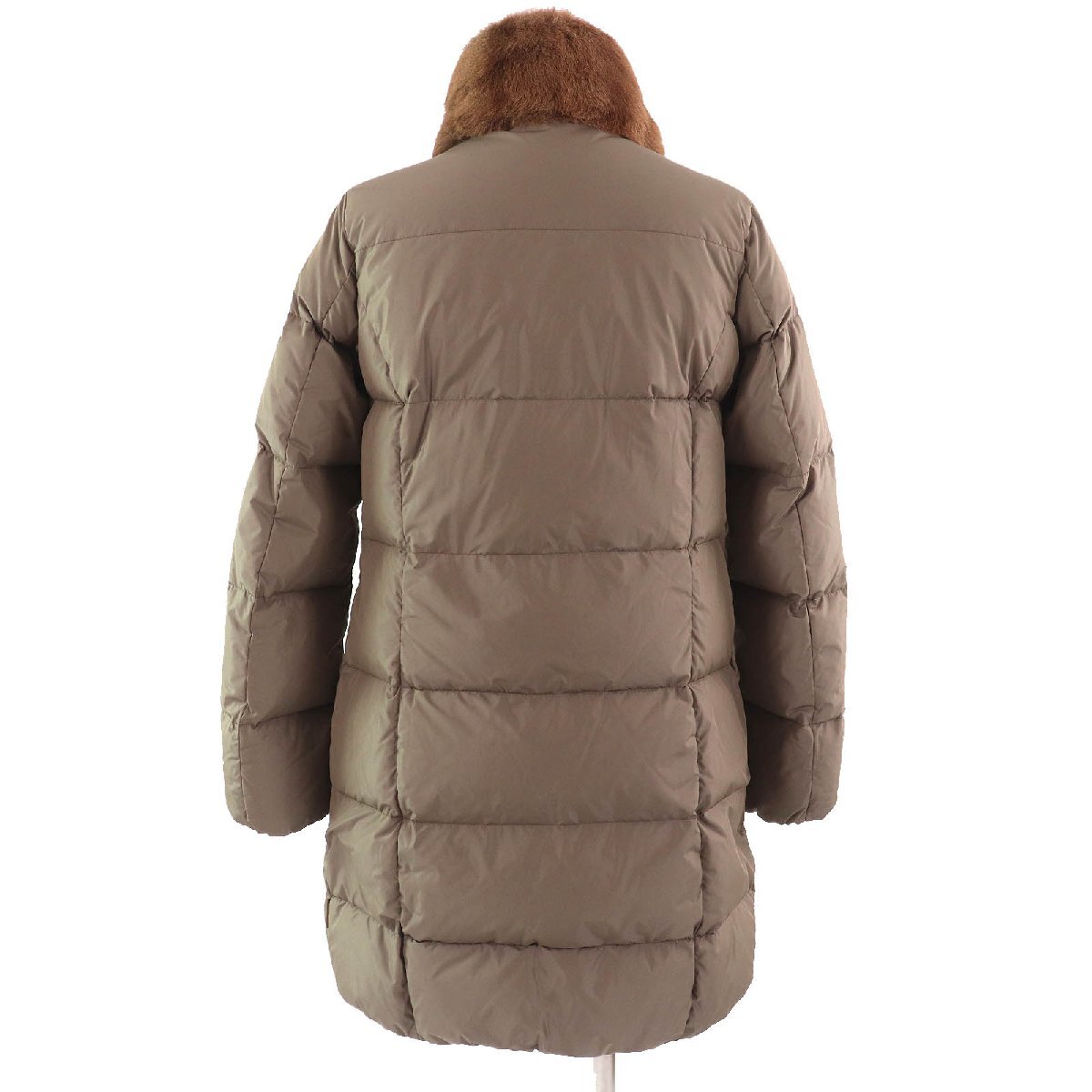 未使用品△MONCLER モンクレール CLEMATITE クレマチス リスファー ダウンコート ブラウン系 0 正規品 レディース_画像3
