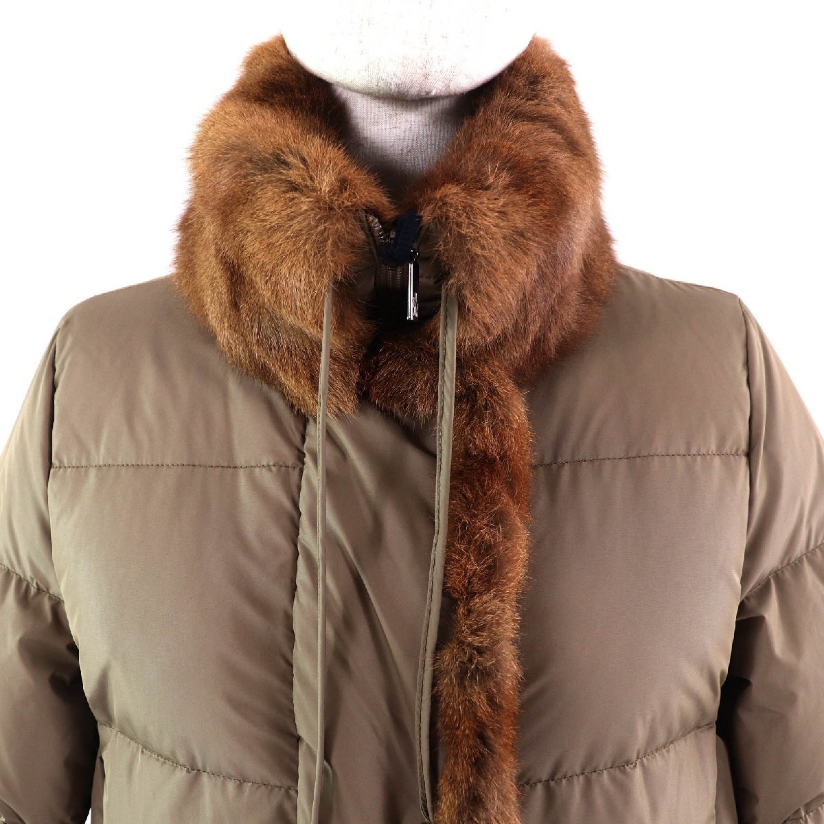 未使用品△MONCLER モンクレール CLEMATITE クレマチス リスファー ダウンコート ブラウン系 0 正規品 レディース_画像4
