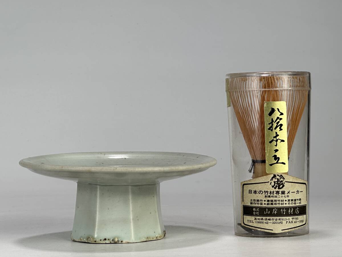 李朝 朝鮮美術 古陶磁 白磁 韓国美術 アンティーク 古道具 UJ9-22K 韓国美術 李朝時代 李朝白磁 祭具 祭皿 高足盤 時代物