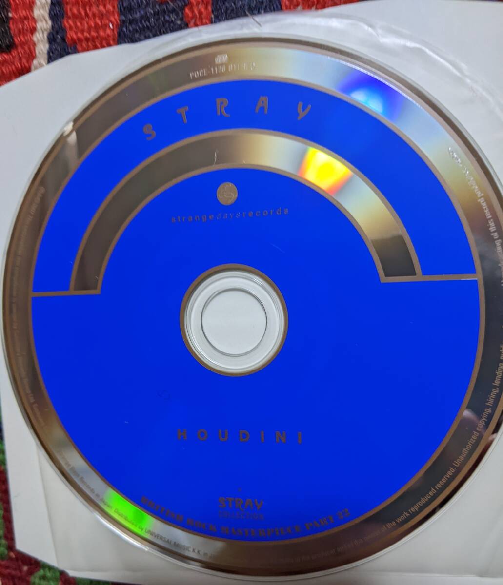70's ( 紙ジャケCD) ストレイ STRAY / ヘヴィ・メタルの王者 HOUDINI  Strange Days Records POCE-1126 1976年_画像3