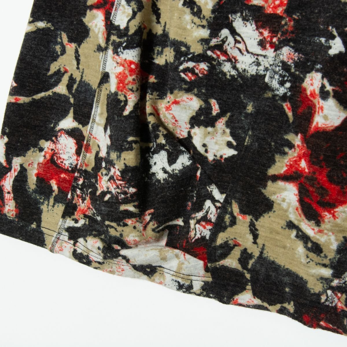 Sensounico センソユニコ 40 総柄 ミディ丈 フレアスカート ニット生地 アクリル混 裏付き マルチカラー レディース カジュアル フェミニン_画像4