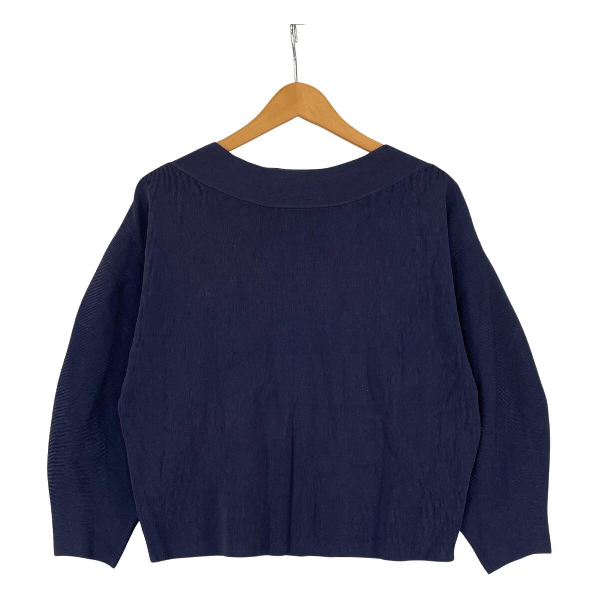 ROPE PICNIC ロペピクニック ボートネック 七分袖 ニット カットソー size38/ネイビー ゆうパケットOK_画像1