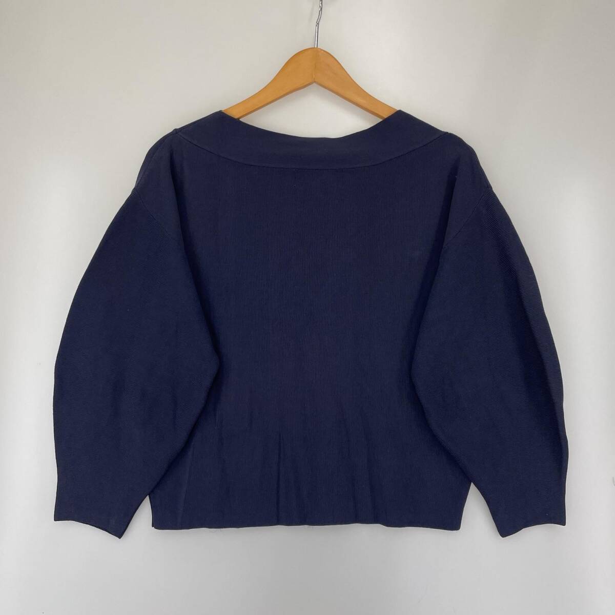 ROPE PICNIC ロペピクニック ボートネック 七分袖 ニット カットソー size38/ネイビー ゆうパケットOK_画像2