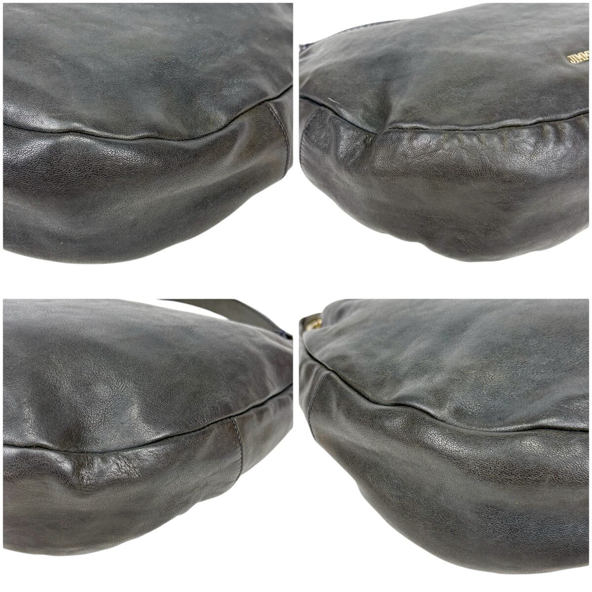 ジミーチュウ ワンショルダーバッグ レザー ネイビー 紺色