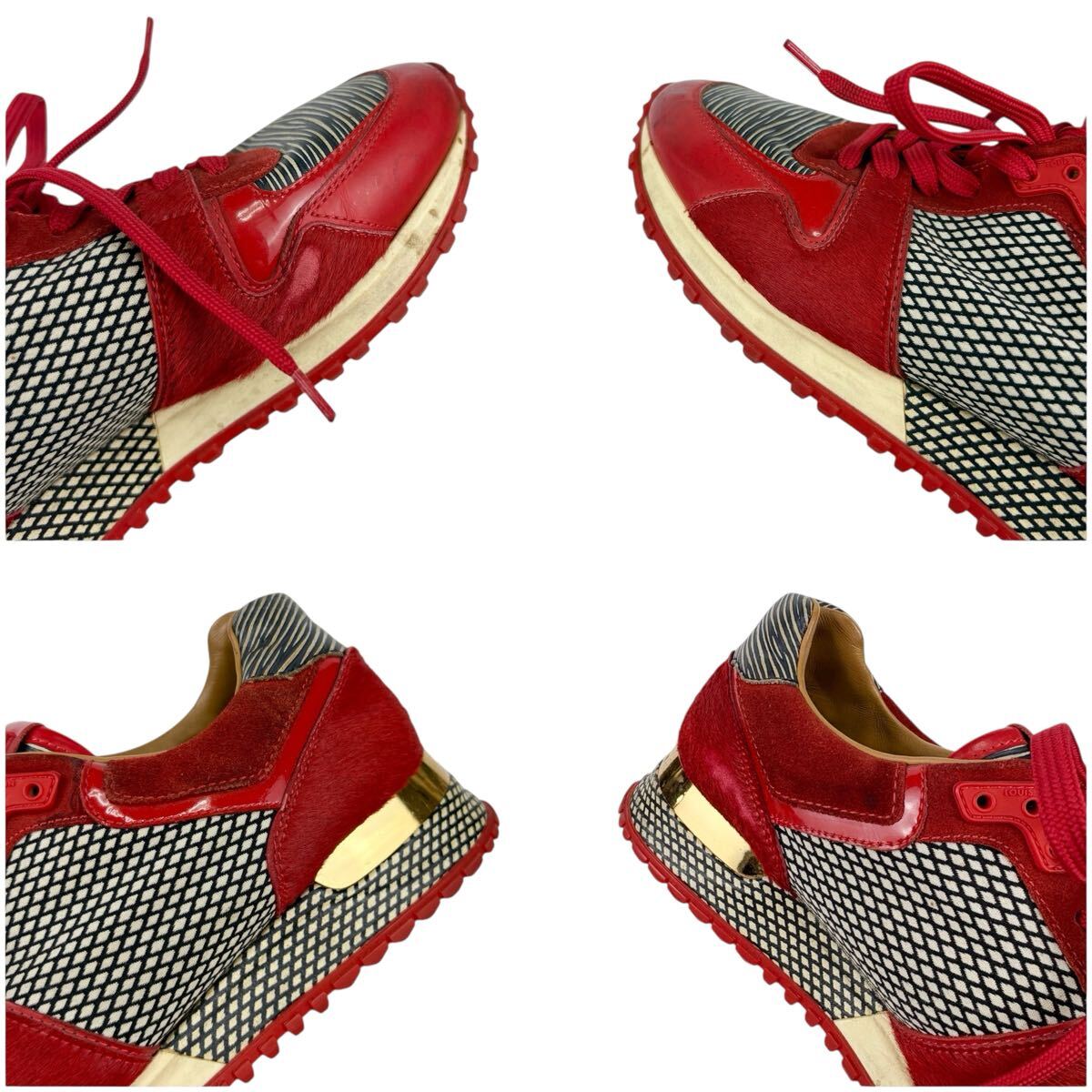 ルイヴィトン LOUIS VUITTON ランアウェイ スニーカー レッド 35サイズ
