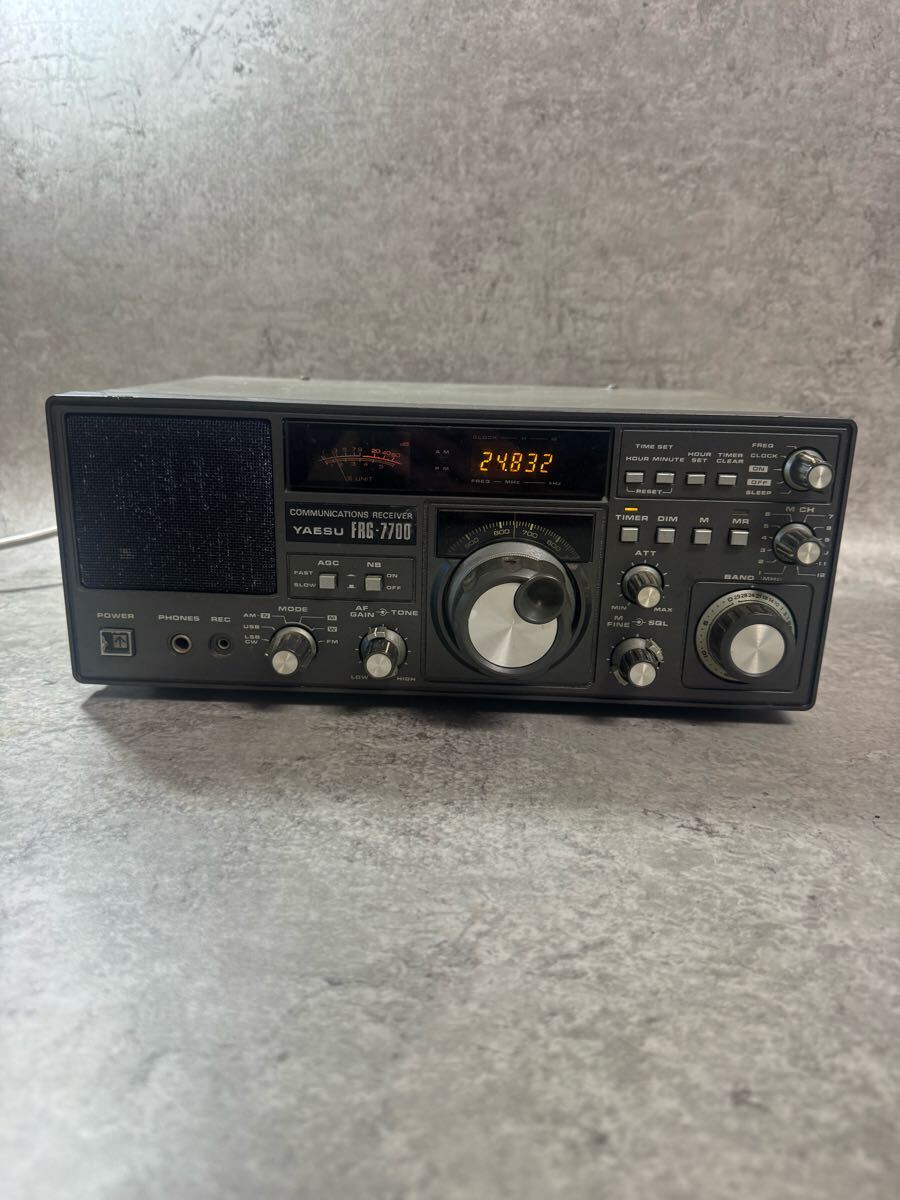 YAESU TRG-7700 HF帯受信機 通電確認済み 難有り YAESU ヤエス FRG-7700 150kHz〜30MHz 通信型受信機 八重洲 (02