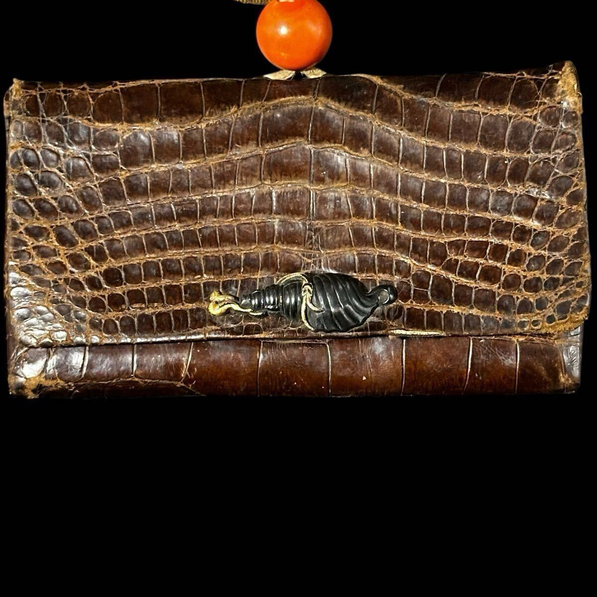 時代物 置根付 天然素材 在銘 【江戸の暮らし 煙管】高約6.3cm 重156g 極上品】時代煙草入・煙管入れ 金口銀煙管 天然素材/天然白材