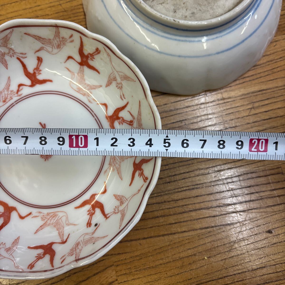 B7-32 九谷焼　 和食器　 皿　 染付　5皿セット　まとめ売り_画像10
