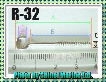 ★（R-32)ブラス製(150本)★ルアー製作に★&#127813アメリカ製&#127813★プラドコ納品実績◆★&#127813_画像1