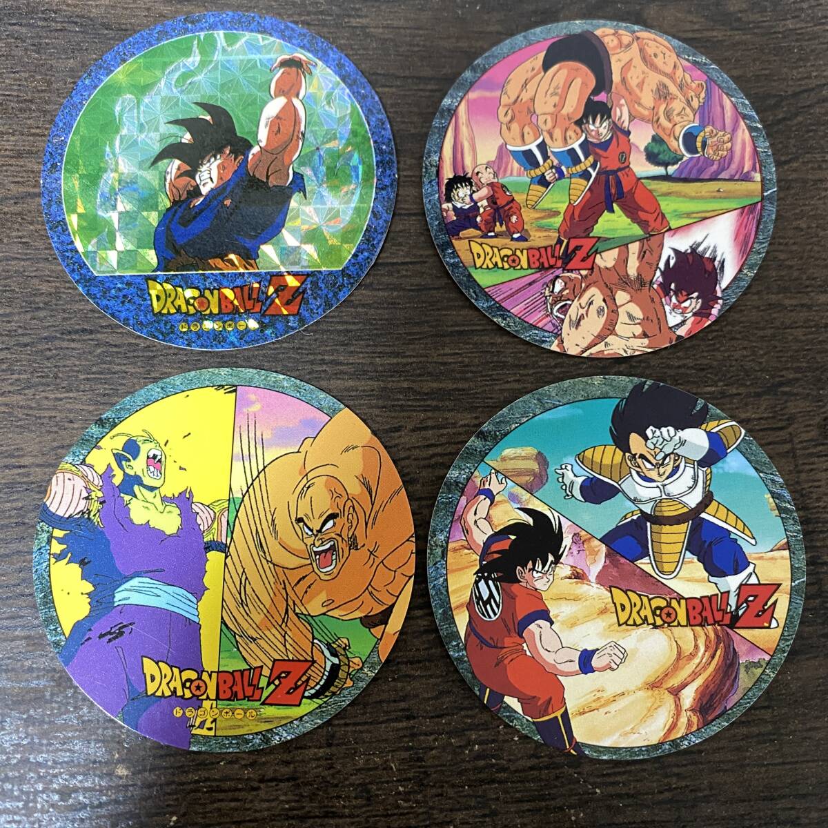 【中古品】ドラゴンボールZキャラカーン 丸カード 38枚セット ドラゴンボールZ 丸型カード きゃらかーん 4枚セット キラカード