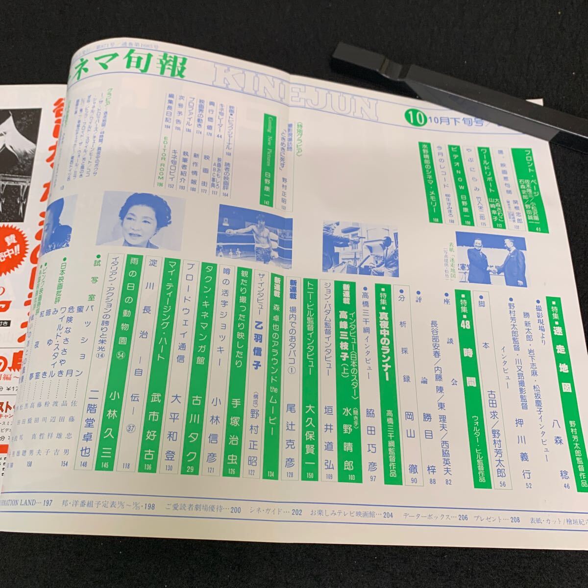 Jc-357/キネマ旬報/昭和58年10月発行/キネマ旬報社/水野晴郎のシネマメモリー/迷走地図/48時間/真夜中のランナー/高峰三枝子/L9/707022