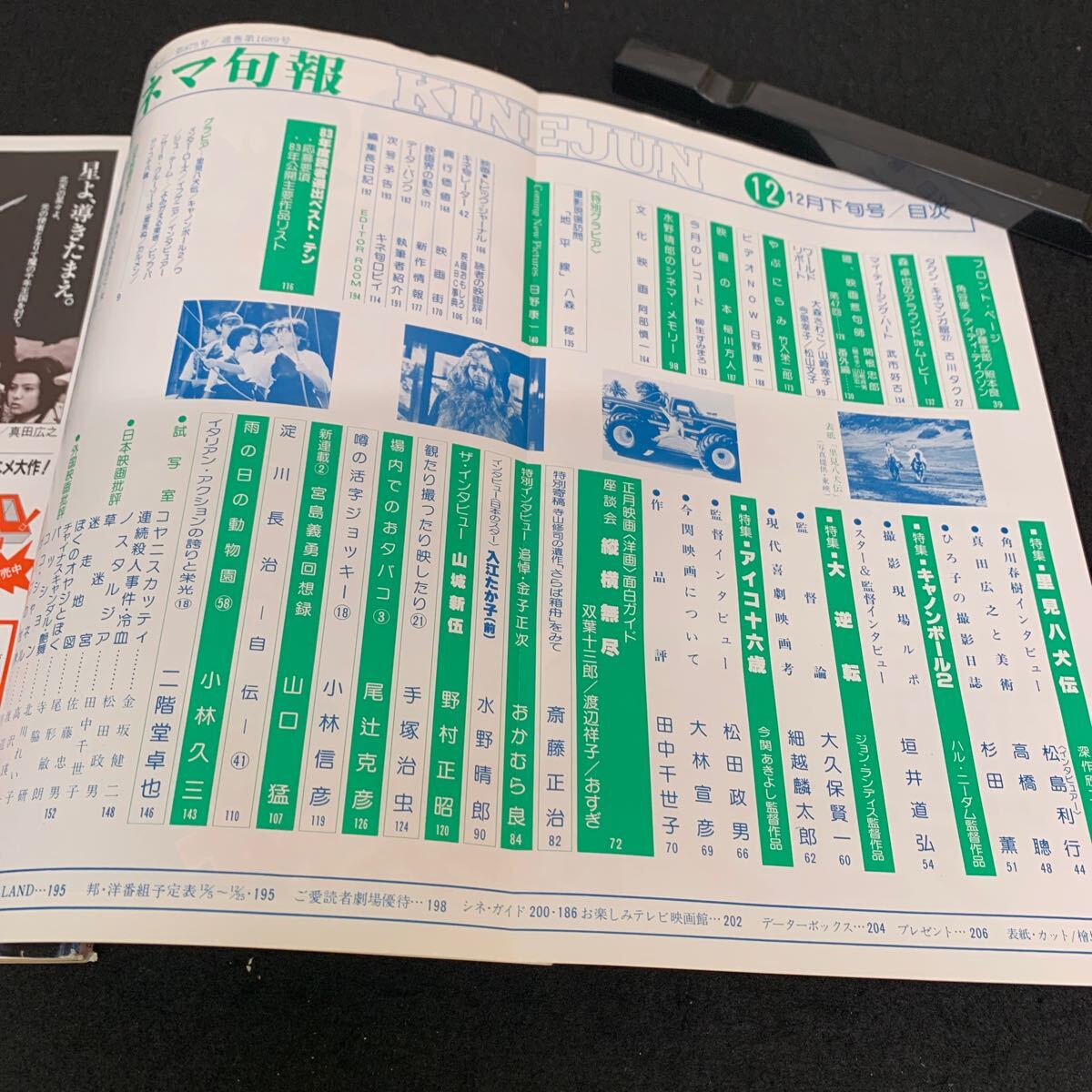 Jc-359/キネマ旬報(bào)/昭和58年12月発行/キネマ旬報(bào)社/里見(jiàn)八犬伝/キャノンボール2/大逆転/アイコ16歳/縦橫無(wú)盡/入江たか子/L9/707022