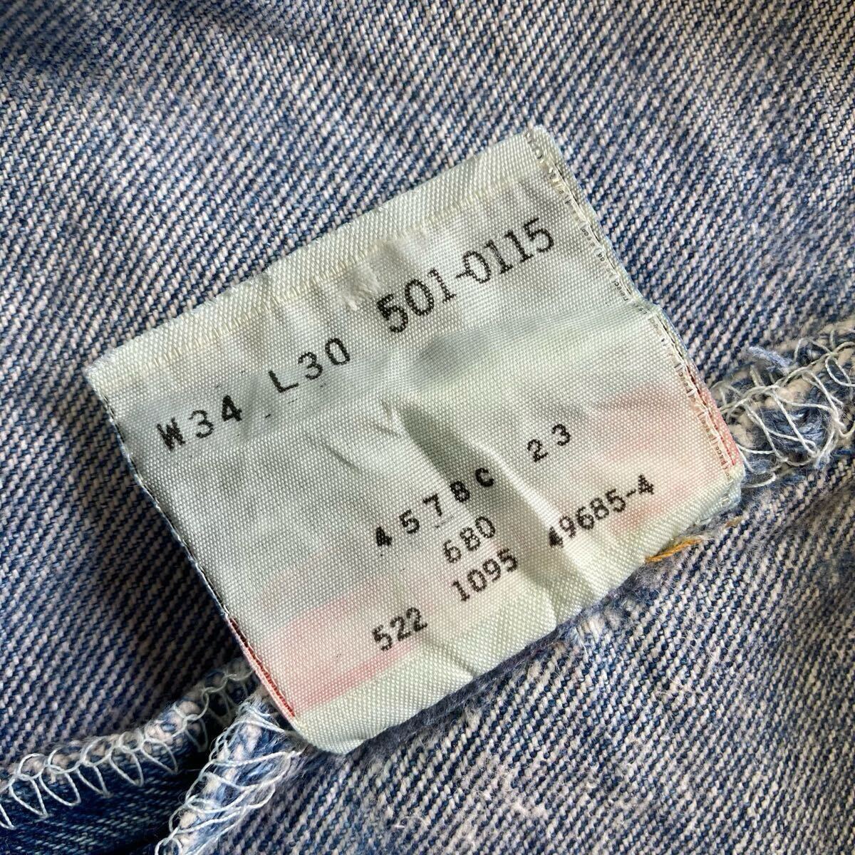 ✨大人気！鬼ヒゲ！w34✨ LEVI'S 501 ゴールデンサイズ 濃紺 ヒゲ美色☆ゴールデンサイズ 90s USA製 Levis 501 W34L30