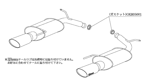 個(gè)人宅発送可能 柿本 マフラー KRnoble Ellisse ジョンキル NISSAN スカイライン セダン(4ドア) V36 2.5_NA 2WD(FR) (N52375D)