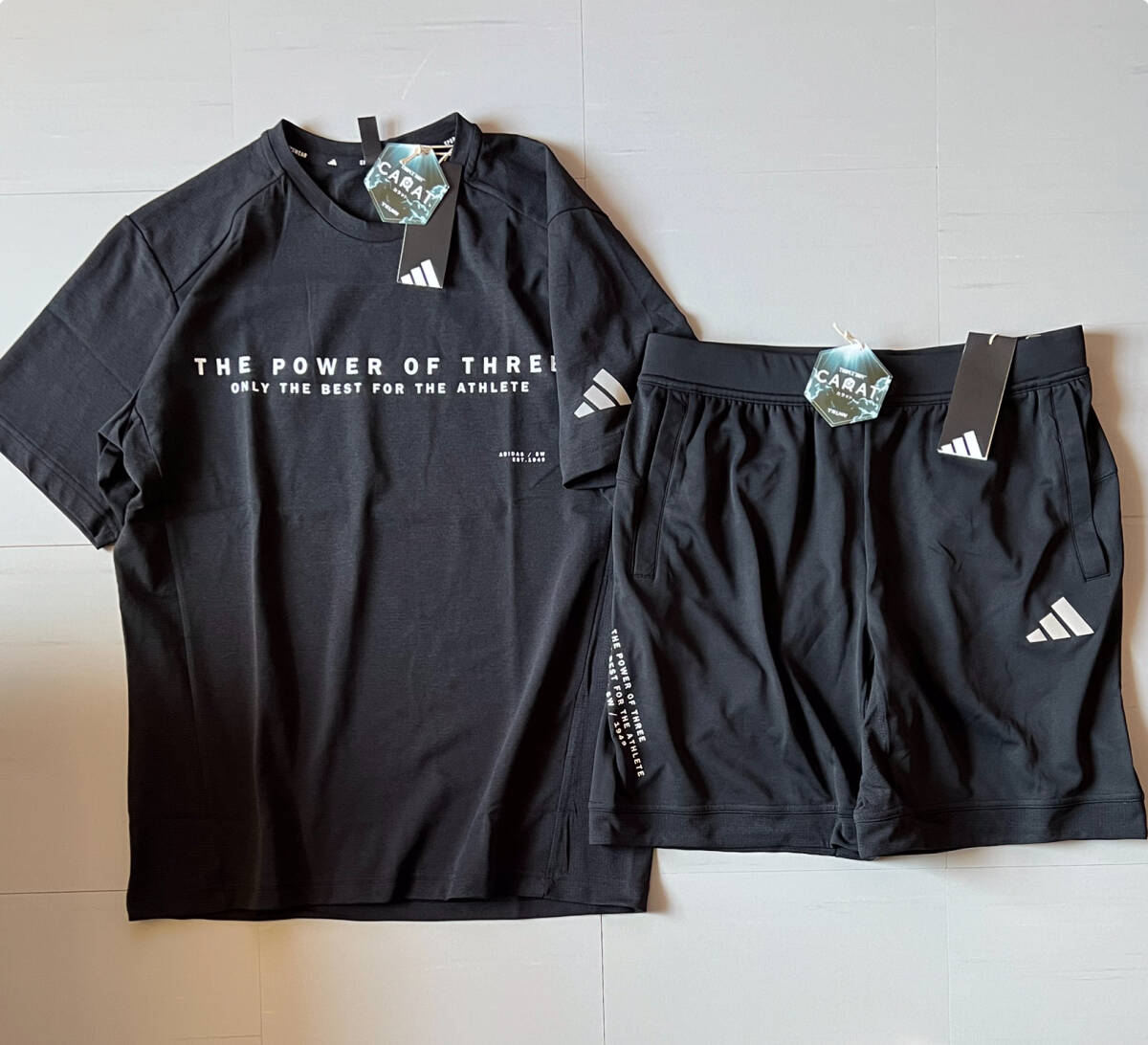 上下セット【adidas Originals 】 Tシャツ&ハーフパンツ adidas□アディダス〔XL〕上下セット Tシャツ ハーフパンツ 吸汗