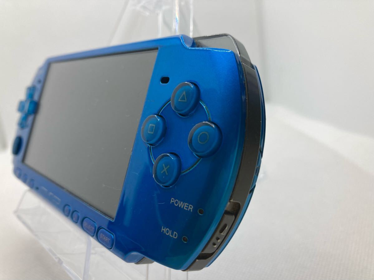 良品 ソニー プレステポータブル 液晶美品 液晶美品 PSP3000ブルー メモリースティック付き SONY ソニー