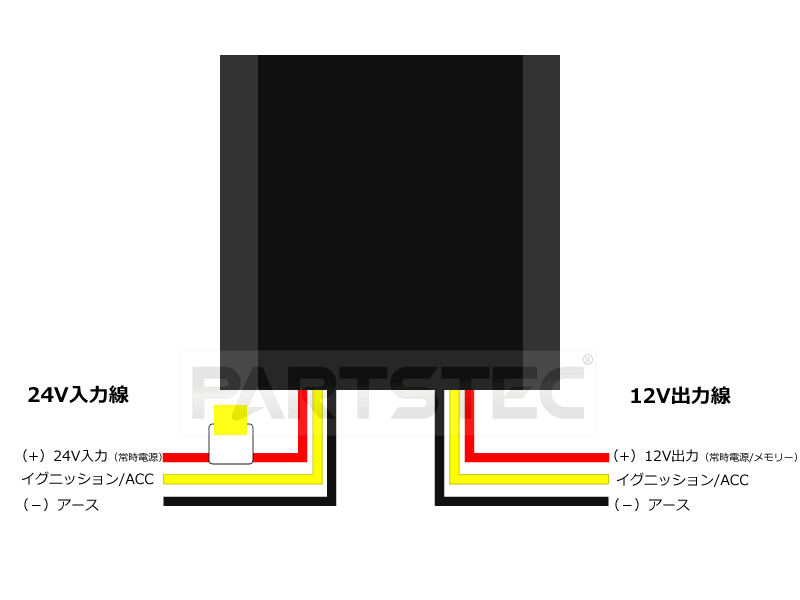 24V→12V DC-DC トラック デコデコ 電圧変換器 コンバーター 30A 【安心のヒューズ付き/冷卻ファン付き】■在庫あり / 14-3: