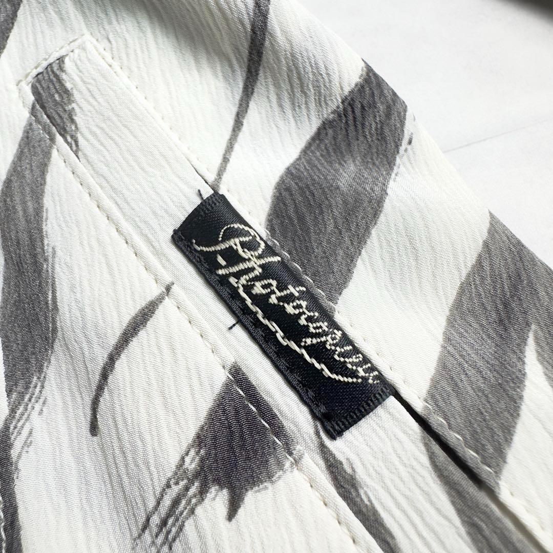 美品?フォトコピュー ホワイトタイガー柄 シルクワンピース M_画像6