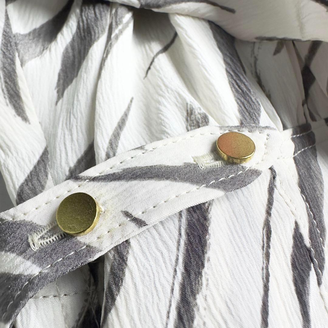 美品?フォトコピュー ホワイトタイガー柄 シルクワンピース M_画像7