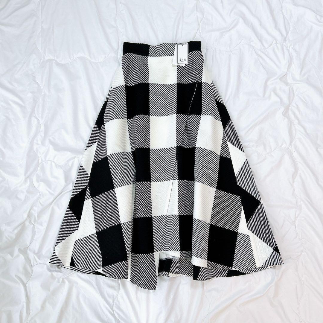 新品タグ付き?シートウキョウ　Elisa ビッグギンガムチェック　スカート　34_画像1