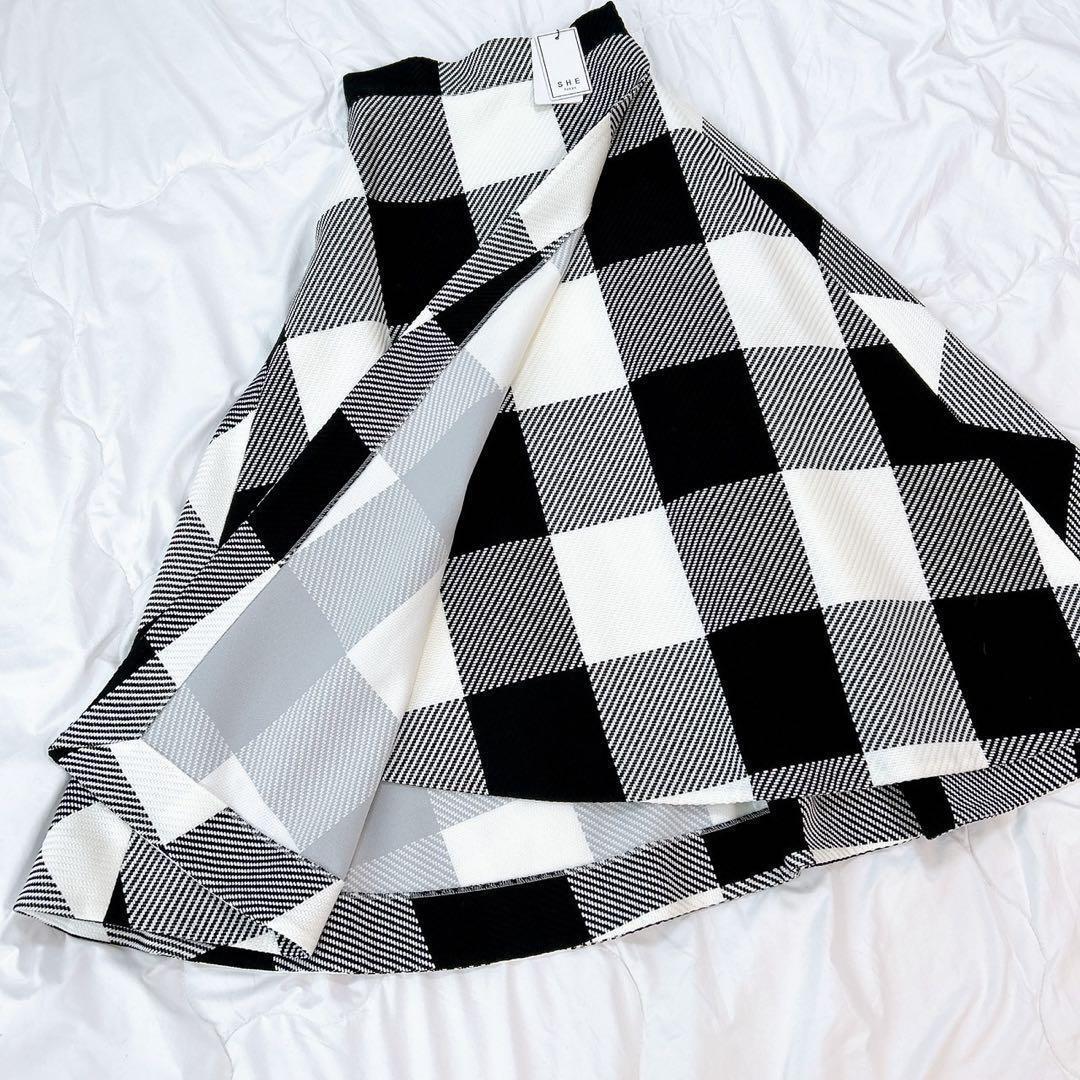 新品タグ付き?シートウキョウ　Elisa ビッグギンガムチェック　スカート　34_画像6