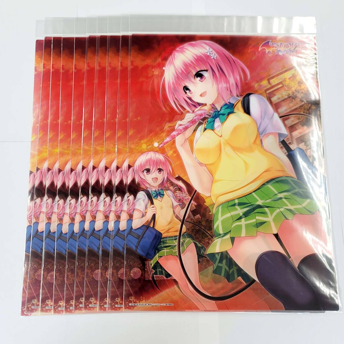 To LOVEる ダークネス A3クリアポスター まとめ売り モモ 12枚 現品限り・10枚まとめ売り】とらぶるダークネス モモ 放課後 A3