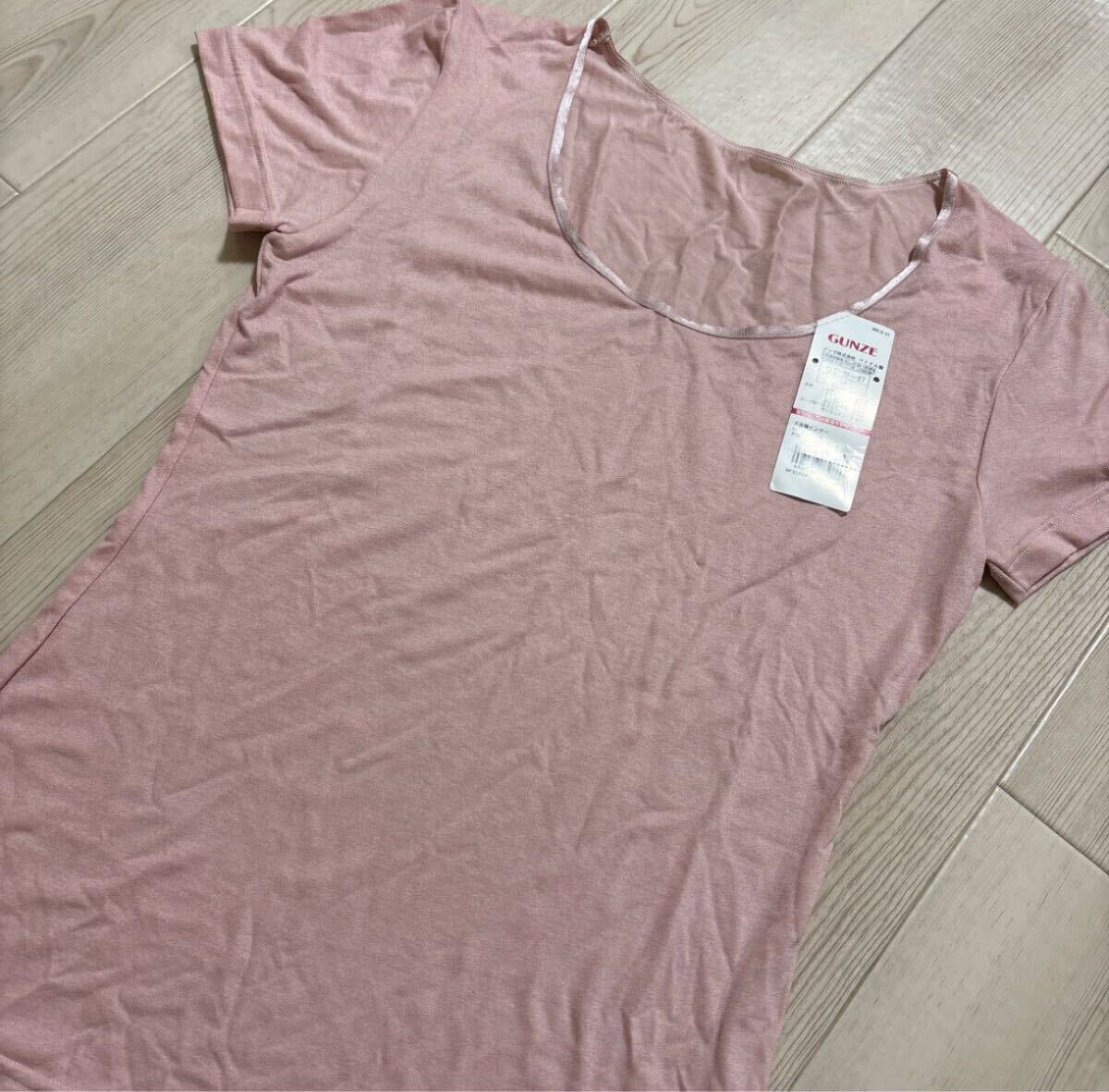 новый товар GUNZE женский нижнее белье 2 минут рукав внутренний 3 листов M размер короткий рукав внутренний